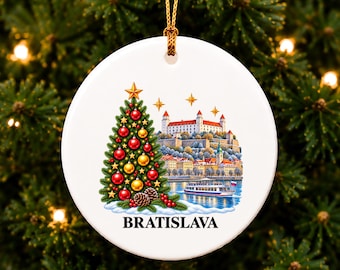 Bratislava Christmas Ornament, Slovakia Travel Keepsake, Bratislava Castle Gift, Slovak Christmas Decoration, Europe Holiday Souvenir