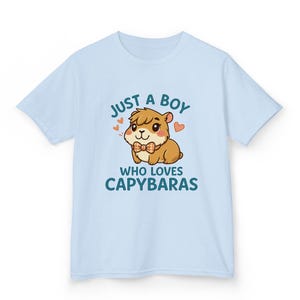 Just a Boy Who Loves Capybaras T-Shirt Cute Animal Lover Tee for Kids Boys