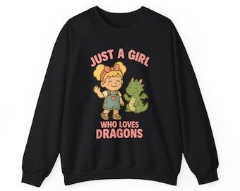 Just A Girl Who Loves Dragons Sweatshirt - Nettes Fantasy-Liebhaber Geschenk