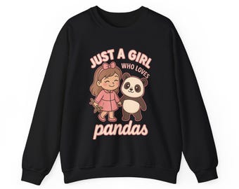 Just A Girl Who Loves Pandas Sweatshirt - Niedliche Tierliebhaber Pullover Geschenk