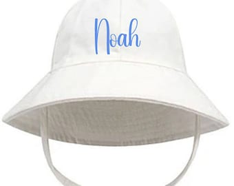 Chapéu de sol personalizado para bebê, chapéu de balde para bebê, chapéu de sol com nome para bebê, chapéu de balde para bebê com monograma, chapéu personalizado para bebê menino menina, presente para bebê