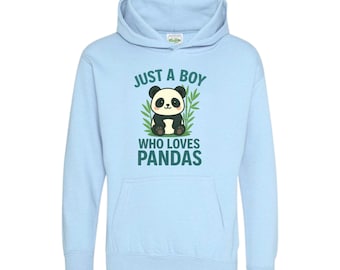 Just A Boy Who Loves Pandas Hoodie – Cute Panda Lover Gift for Kids