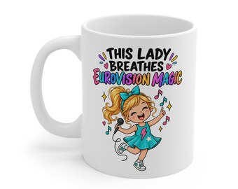 Eurovision Magic Mug, Eurovision Fan Gift for Her, Eurovision Lover Mug, Song Contest Gift, Music Lover Gift, Eurovision Party Mug