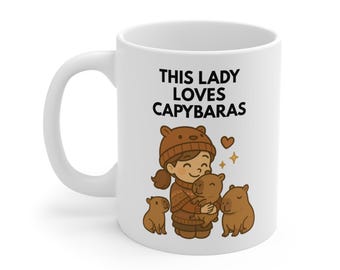 カピバラ大好き女性マグカップ - かわいい動物好きへのコーヒーカップギフト