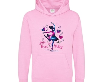 Just a Girl Who Loves to Dance Hoodie Tee – Ballet Gift for Dancers