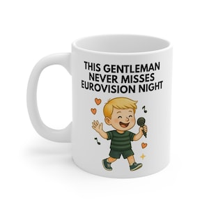 This Gentleman Never Misses Eurovision Night Mug – Song Contest Fan Gift