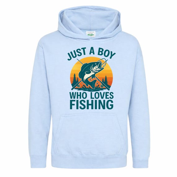 Just a Boy Who Loves Fishing Hoodie, Kids Fishing Hoodie, Funny