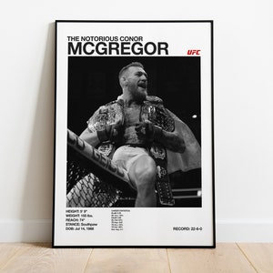 Conor McGregor poster UFC wall art MMA digital print