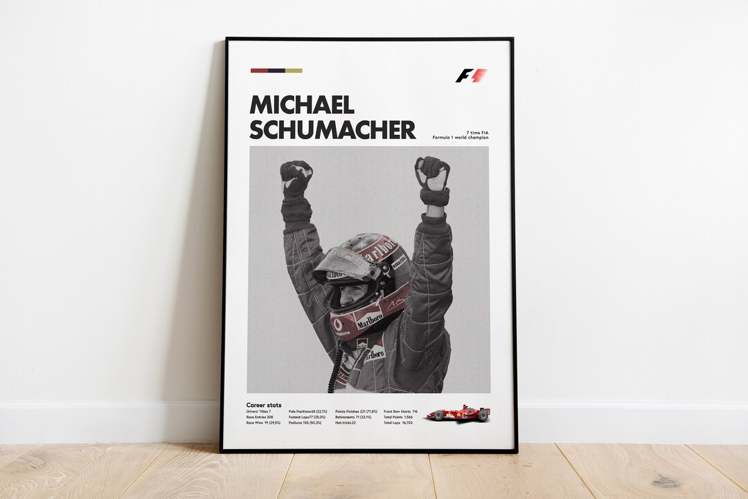 Michael Schumacher Tribute Poster - Etsy