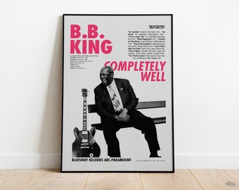 B. B. King poster Thrill Is Gone album Completely Well 1969 old school blues music wall art