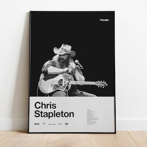 Chris Hefton Traveller Album Cover Country Musik inspiriertes minimales modernes Wandkunststück