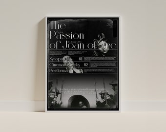 The Passion of Joan of Arc Inspired Film Poster digital