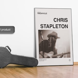 Chris Stapleton Poster Traveler Albumcover, von Country-Musik inspiriertes, minimalistisches, modernes Wandkunststück