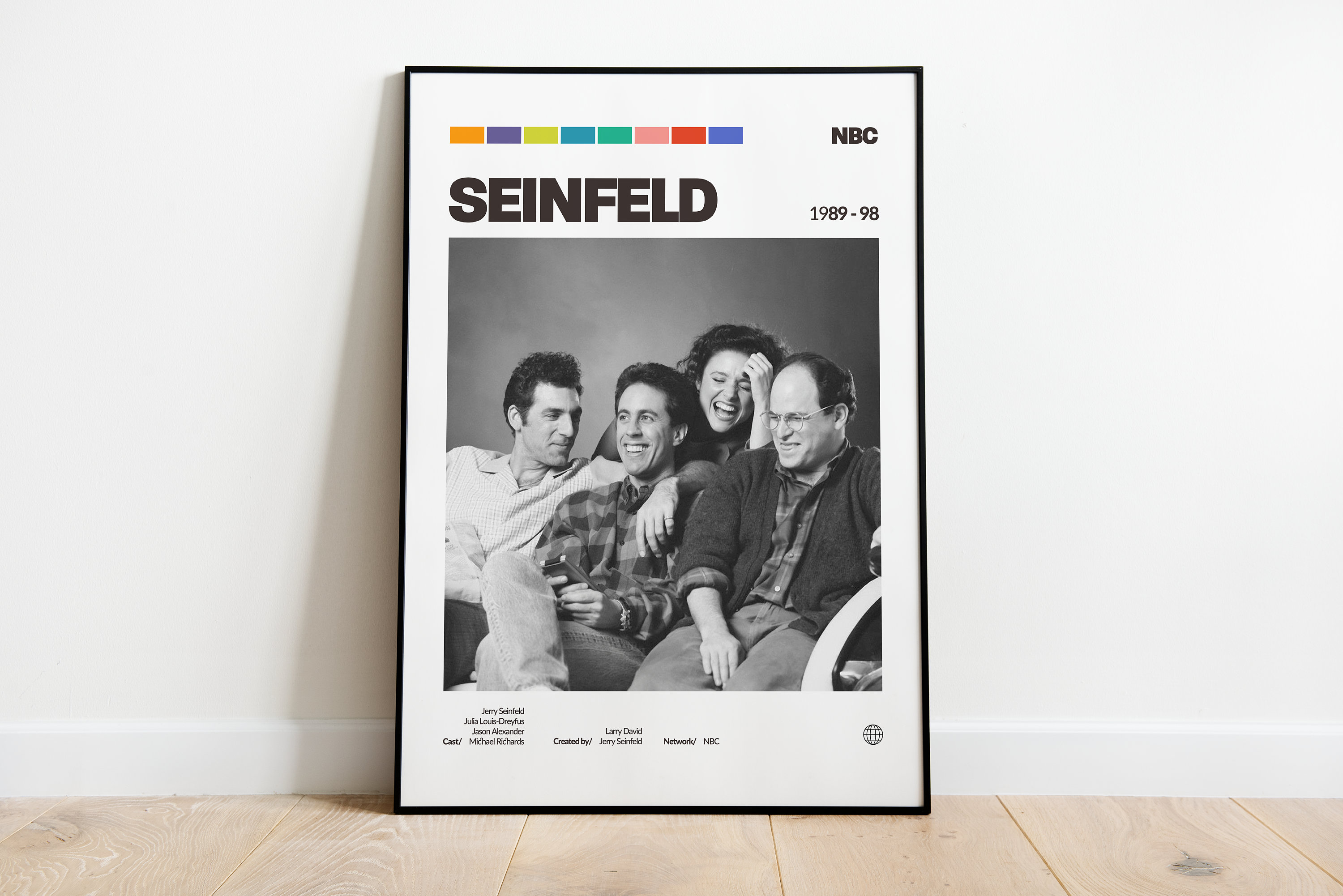 Seinfeld tv show poster, minimalist modern wall art, custom size