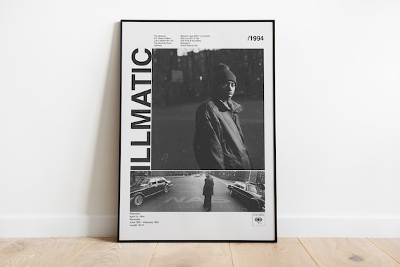 Nas Illmatic Poster 90s Hip Hop Inspired Black and White Poster - Etsy