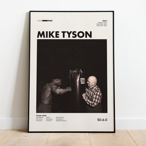 Mike Tyson and Cus D'Amato frameless poster