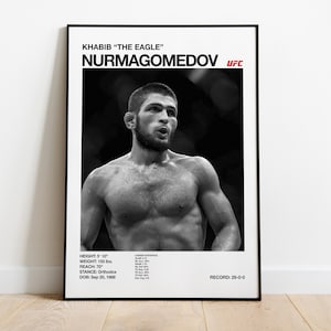 Khabib Nurmagomedov UFC druckbares Plakat MMA Wandkunst