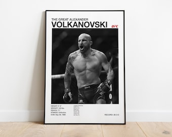 Alexander Volkanovski poster UFC wall art MMA digital print
