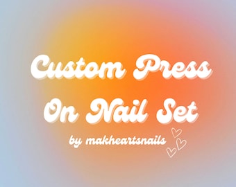 Juego de uñas postizas personalizadas / Pintadas a mano / Hechas a pedido / Uñas de lujo