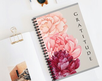 Gratitude Journal, personal journal, journal, notebook, spiral notebook