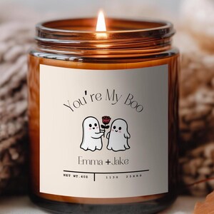 You&#39;re My Boo Cute Halloween Candles, Halloween Candle, Halloween Gift for Her, Halloween Decor, Pumpkin Spice Candle, Custom Gift