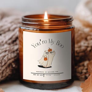 You&#39;re My Boo Cute Halloween Candles, Halloween Candle, Halloween Gift for Her, Halloween Decor, Pumpkin Spice Candle, Gift for Girlfriend