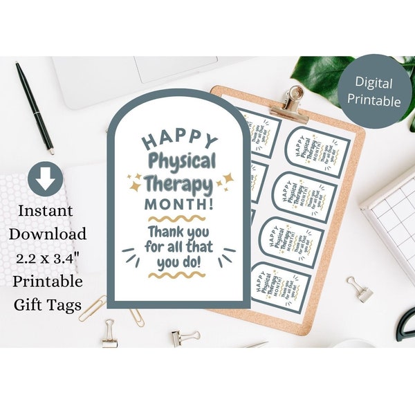 Happy Physical Therapy Month Gift Tags