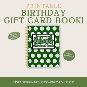 Golf Birthday Gift Card Book, Printable only, Digital Gift Card Book, Boy Gift Card Book, Gift for Teenage Boy, Gift for Boyfriend, Husband