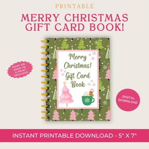 Christmas Gift Card Book, 12 days of Christmas, Advent Calendar Gift, Digital Download, Print ASAP! Buy a custom cover!
