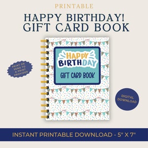 Libro de tarjetas de regalo para niños de cumpleaños, solo imprimible, libro de tarjetas de regalo digitales, libro de tarjetas de regalo para niños, regalo para adolescentes, folleto de tarjetas de regalo digitales