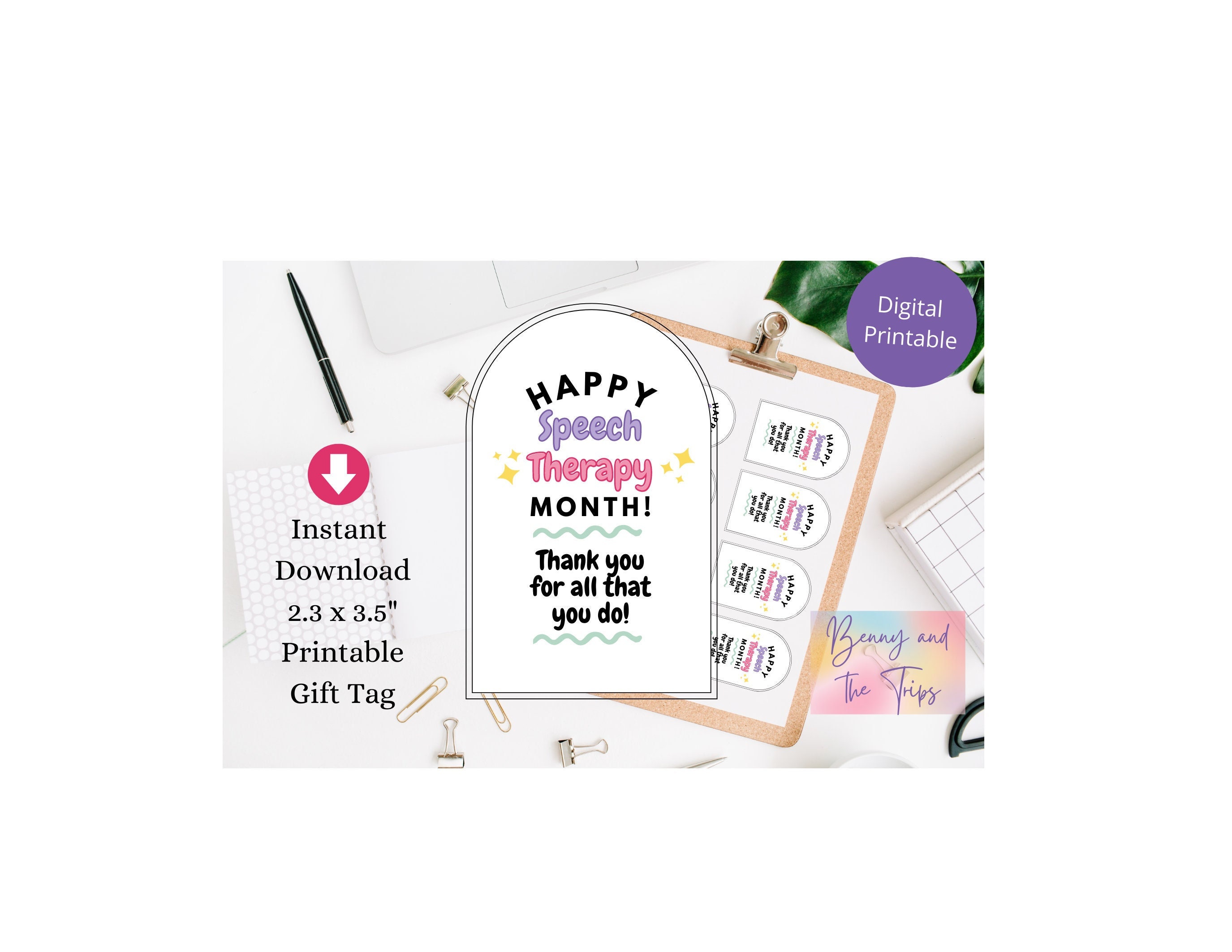 Happy Speech Therapy Month Gift Tags Etsy Happy speech therapy month gift tags etsy