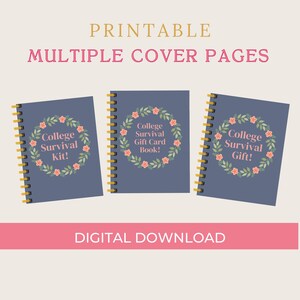 College Drop Off Gift! College Survival Kit Gift Card Book: DIY Printable Gift Card Book. College gift, Print ASAP! Buy a custom cover! image 4