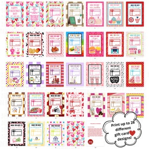 Valentinstag Geschenkkarte, nur druckbar, Valentinstag Geschenkkarte, druckbares Buch, auf Karton drucken oder zum Druckanbieter nehmen.