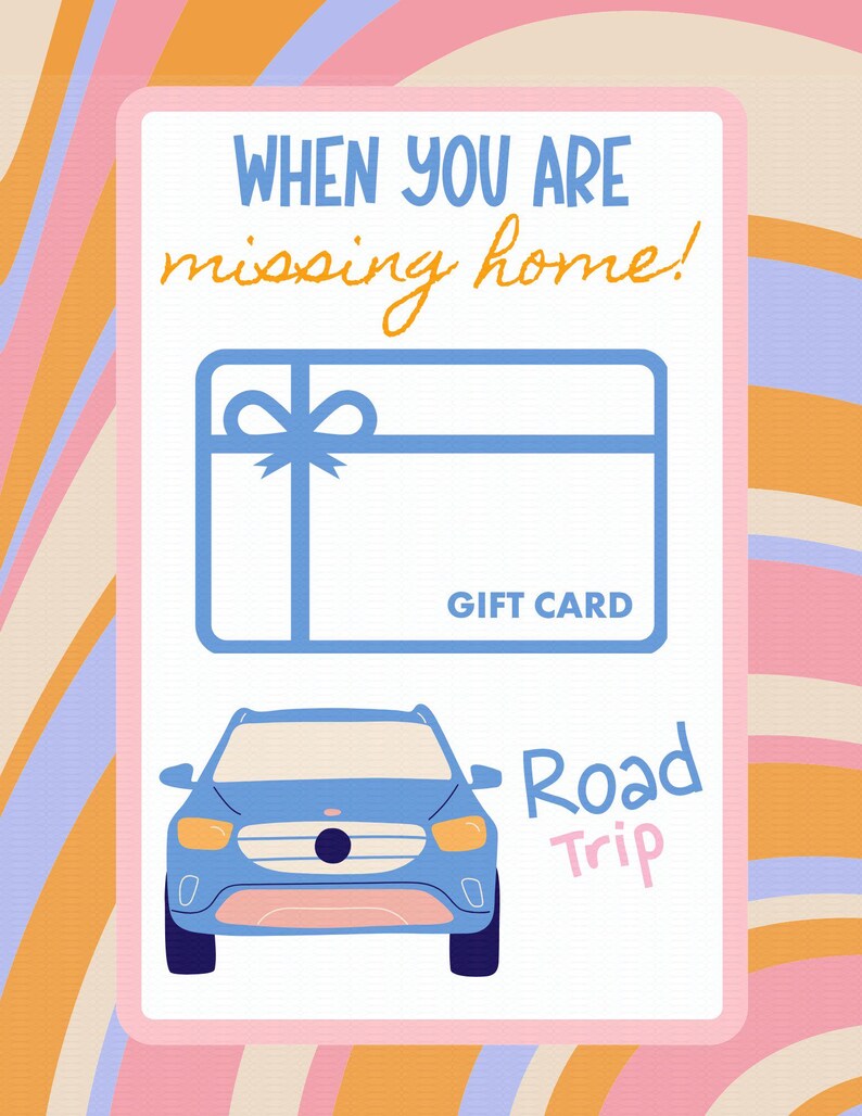 College Drop Off Gift! College Survival Kit Gift Card Book: DIY Printable Gift Card Book. College gift, Print ASAP! Buy a custom cover! image 5