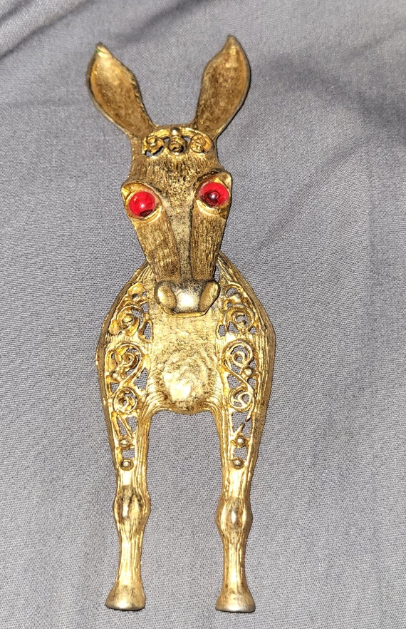 Juliana vintage goldtone donkey pendant