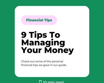 9 Tips for Managing Finances