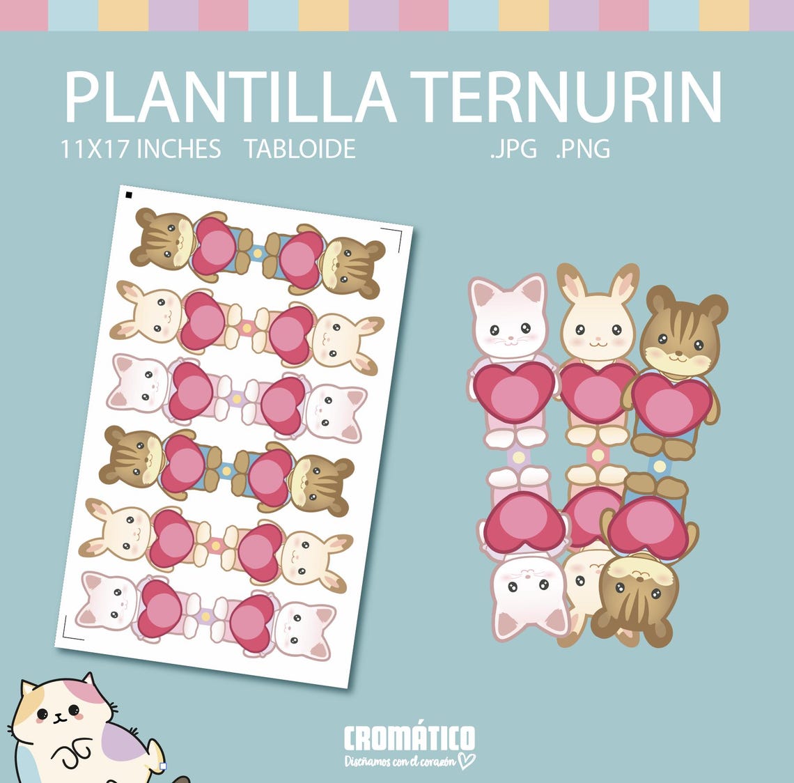 PLANTILLA TERNURIN PALETA - Etsy México