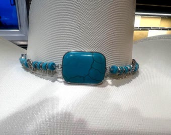 Cowboy Hat Band, Turquoise and Silver Accents, Rodeo Hatband, Western Hatband, Handmade