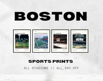 Boston Sports Stadium Digital Print Bundle | Fenway Park | TD Garden | Gillette Stadium | Oil Paint | Red Sox | Celtics | Bruins | Patriots