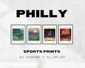 Philadelphia Sports Stadium Digital Print Bundle | Citizens Bank | Lincoln Financial | Wells Fargo | Phillies | 76ers | Flyers | Eagles