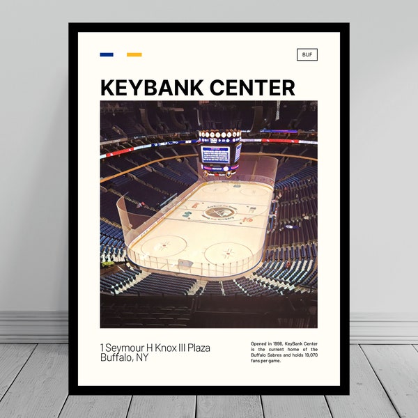 KeyBank Center Print | Buffalo Sabres Poster | NHL Art | NHL Arena Poster | Digital Oil Painting | Modern Art | Digital Travel Art Print