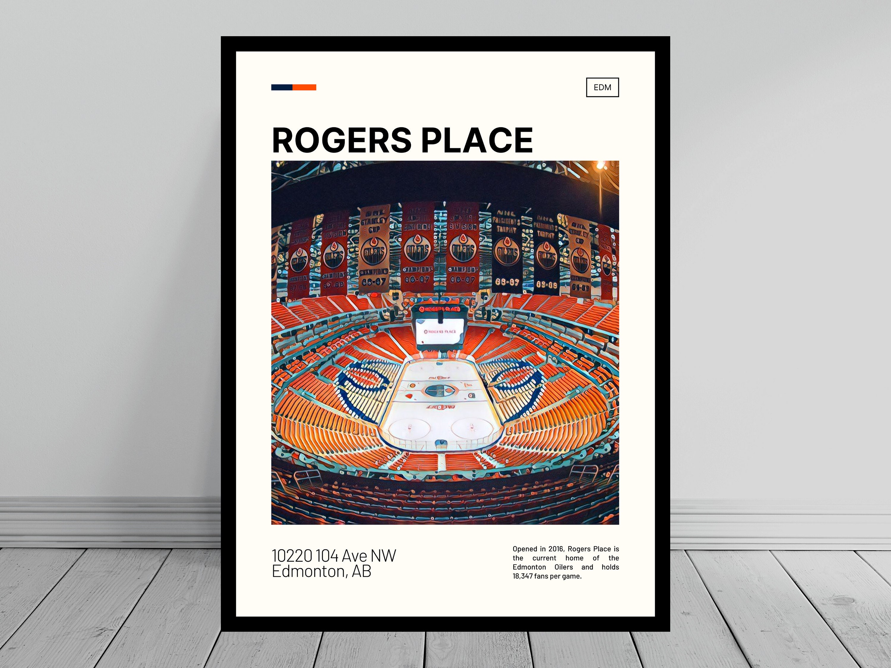 Vintage Retro Old School Hockey Poster by Ocean Front Art