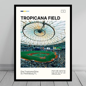 Tropicana Field Print | Tampa Bay Rays Poster | Ballpark Art | MLB Stadium Poster | Digital Oil Painting | Modern Art | Digital Travel Print