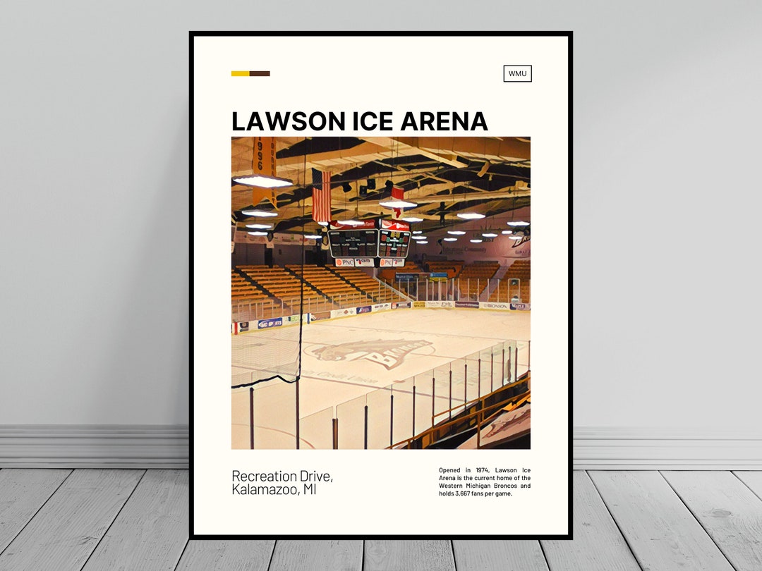Lawson Ice Arena Print Western Michigan Broncos Poster Etsy