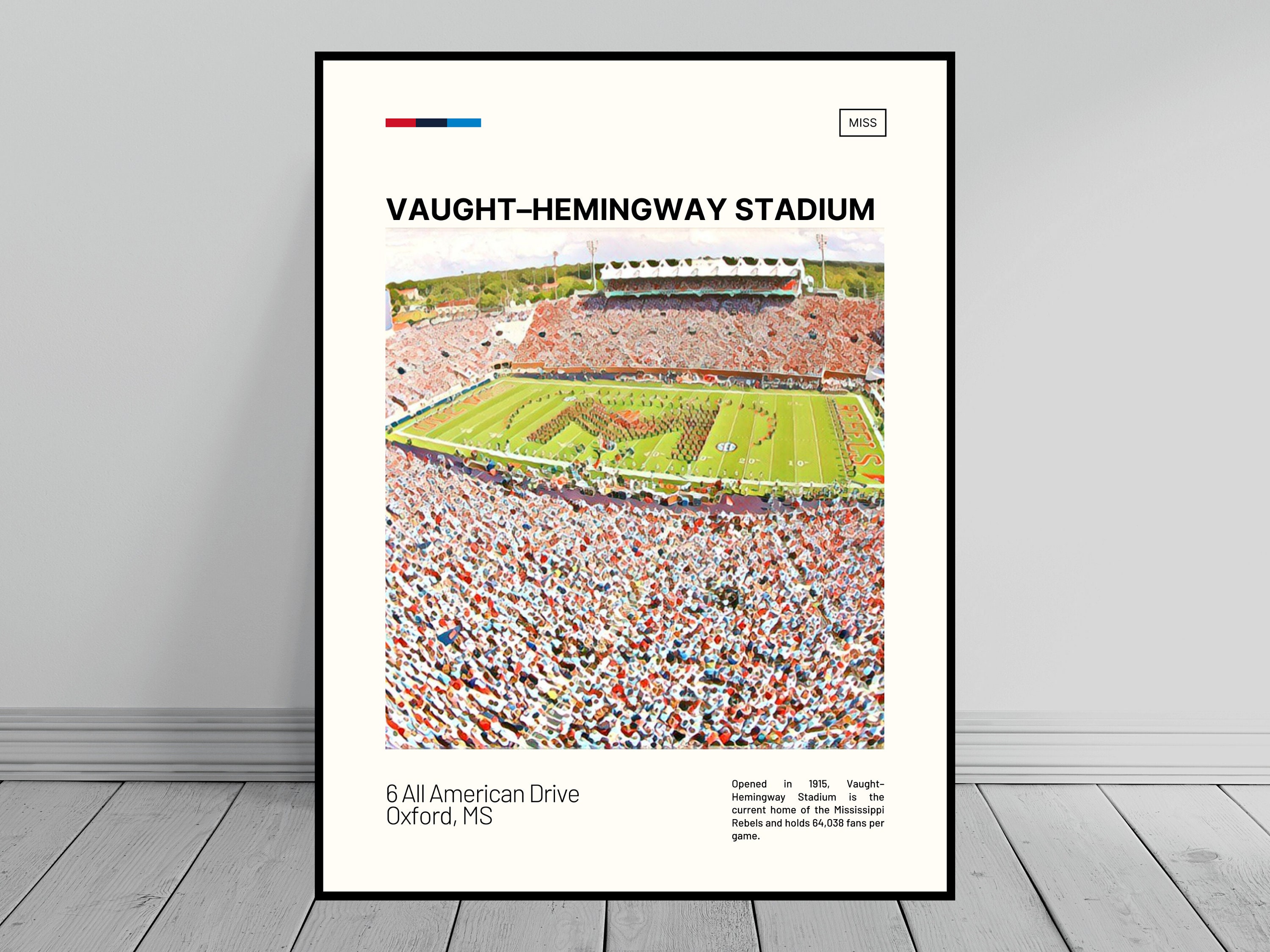 Ole Miss Rebels/Vaught-Hemingway Stadium 3D Stadium Replica - the