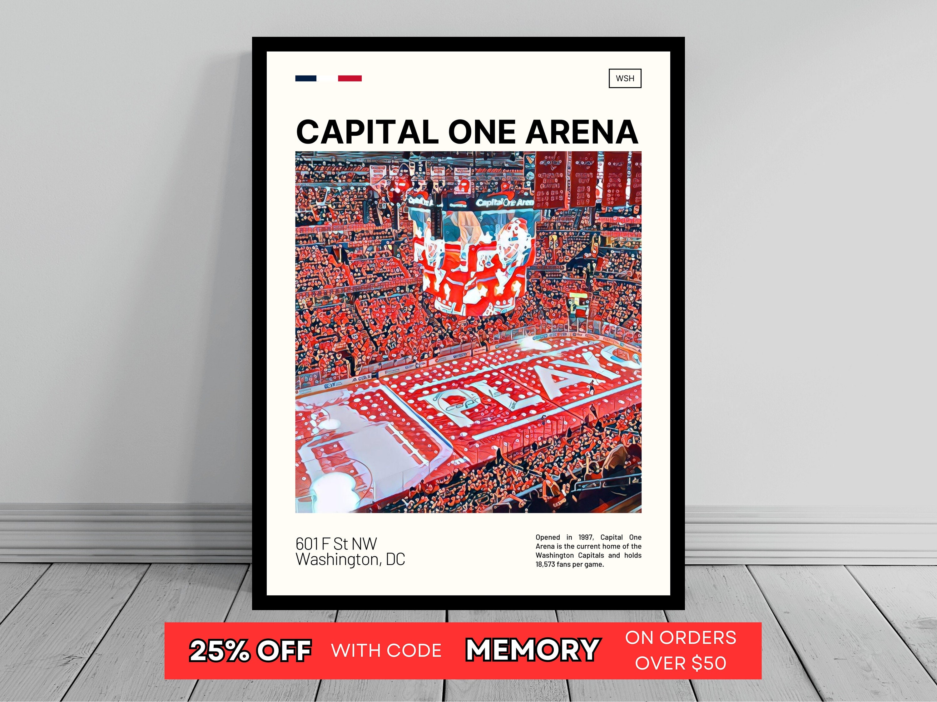 Washington Capitals Retro Logo Starter Mat - 19 x 30