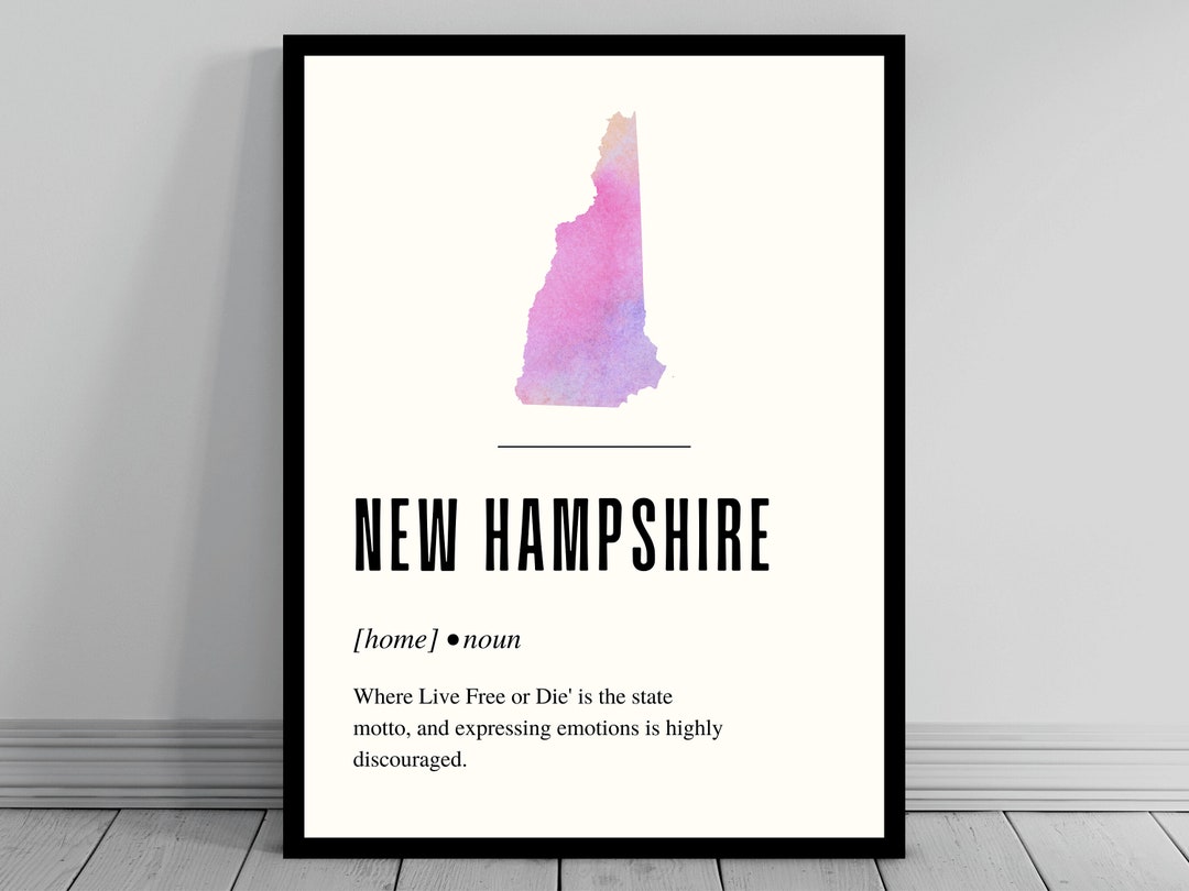 Funny New Hampshire Definition Print New Hampshire Poster Etsy
