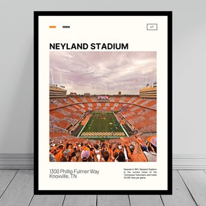 Neyland Stadium Print | Tennessee Football Poster | UT Volunteers College Stadium Poster | Digital Oil | Modern Art | Digital Travel Art