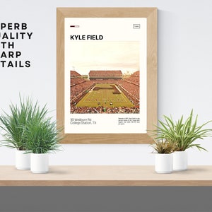 Kyle Field Print Texas A&M Aggies Poster NCAA Art NCAA Stadium Poster Digital Oil Painting Modern Art Digital Travel Art Print image 7