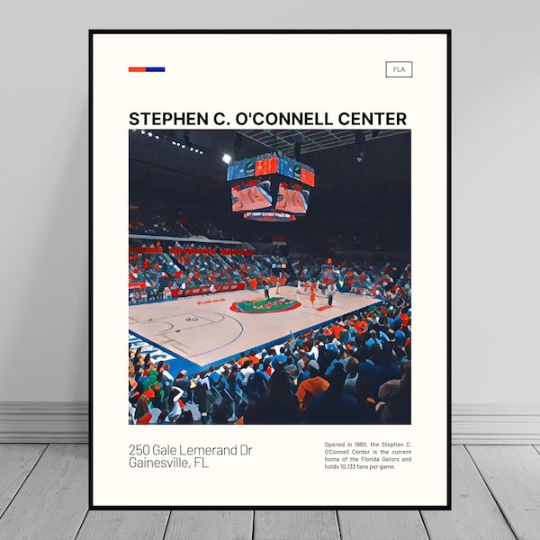 Stephen C. O'Connell Center Print | Florida Gators Poster | NCAA Stadium Poster | Digital Oil Painting | Modern Art | Digital Travel Print